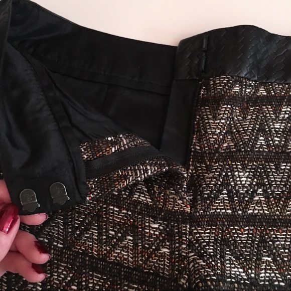 Trina Turk Tweed and Black Leather Shorts - Picture 5 of 15